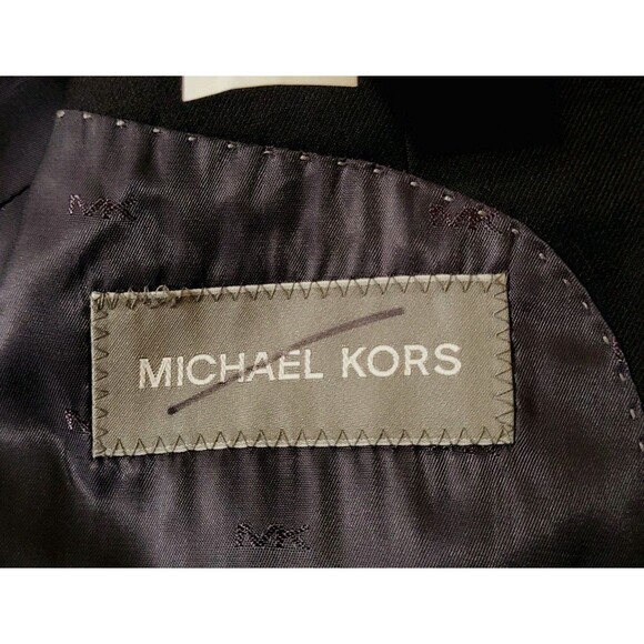 Michael Kors Blazer Jacket Black 50 R New Solid Classic Professional- Modern Fit - Picture 5 of 10